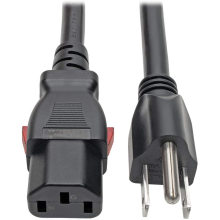 Computer Power Cord (NEMA 5-15P to C13 Power Cord), Heavy Duty, Locking C13 Connector, 15A, 125V, 14AWG, 6 ft. (P007-L06)